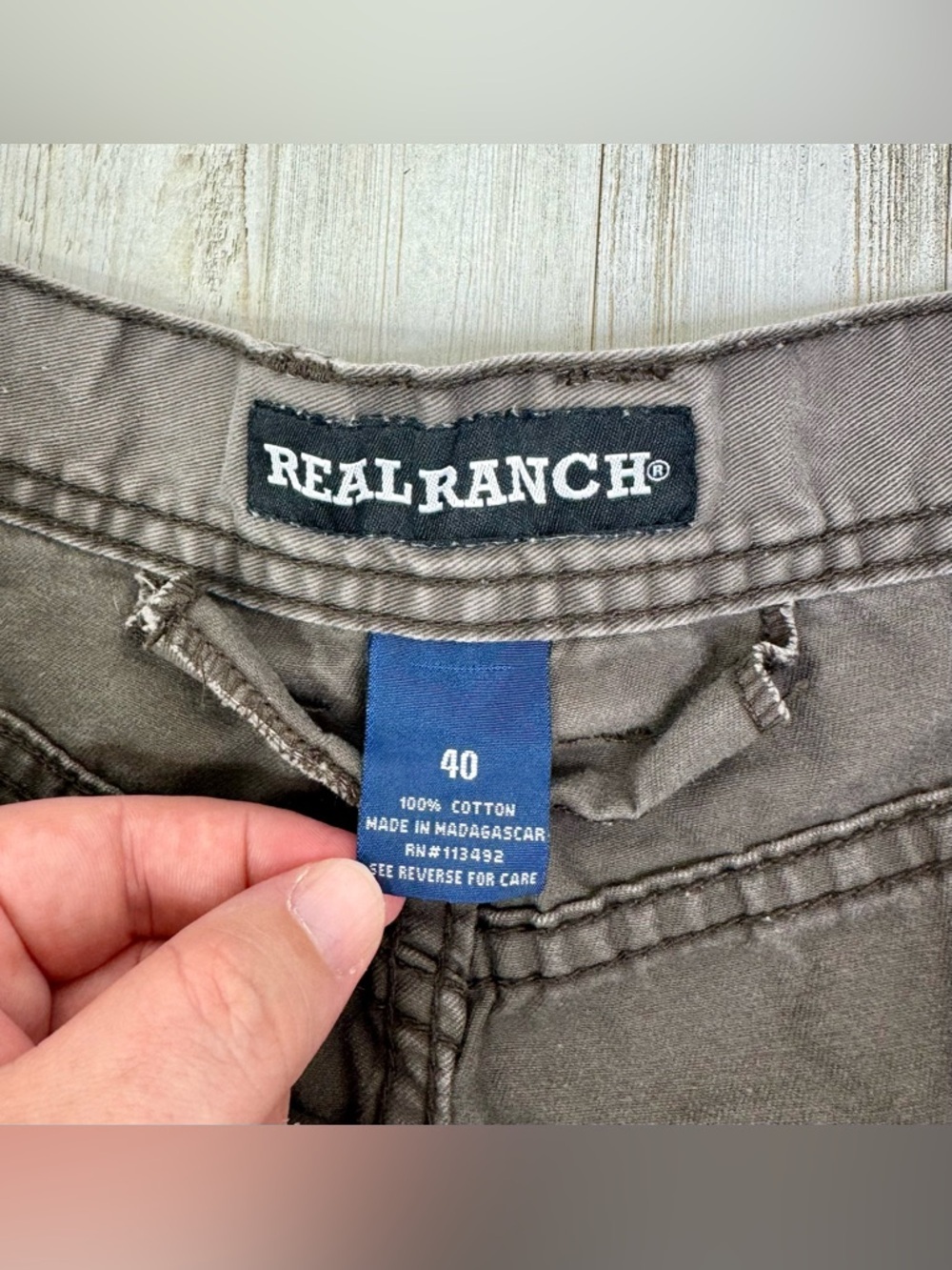 Real Ranch Workwear Cargo Shorts Mens 40 100% Cotton - Picture 4 of 9